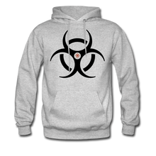 RIDE OR DIE, HOODIE WITH BLACK LETTERING - heather gray