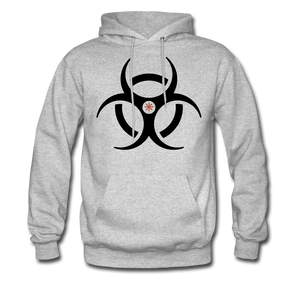 RIDE OR DIE, HOODIE WITH BLACK LETTERING - heather gray