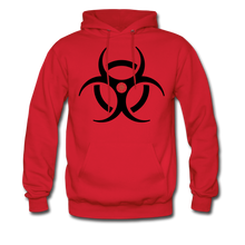 RIDE OR DIE, HOODIE WITH BLACK LETTERING - red
