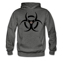 RIDE OR DIE, HOODIE WITH BLACK LETTERING - charcoal gray