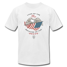 Land Of The Free Because Of The Brave - white