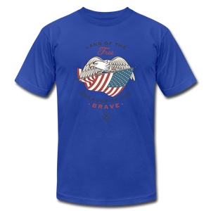 Land Of The Free Because Of The Brave - royal blue