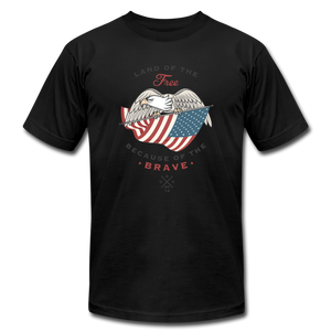 Land Of The Free Because Of The Brave - black