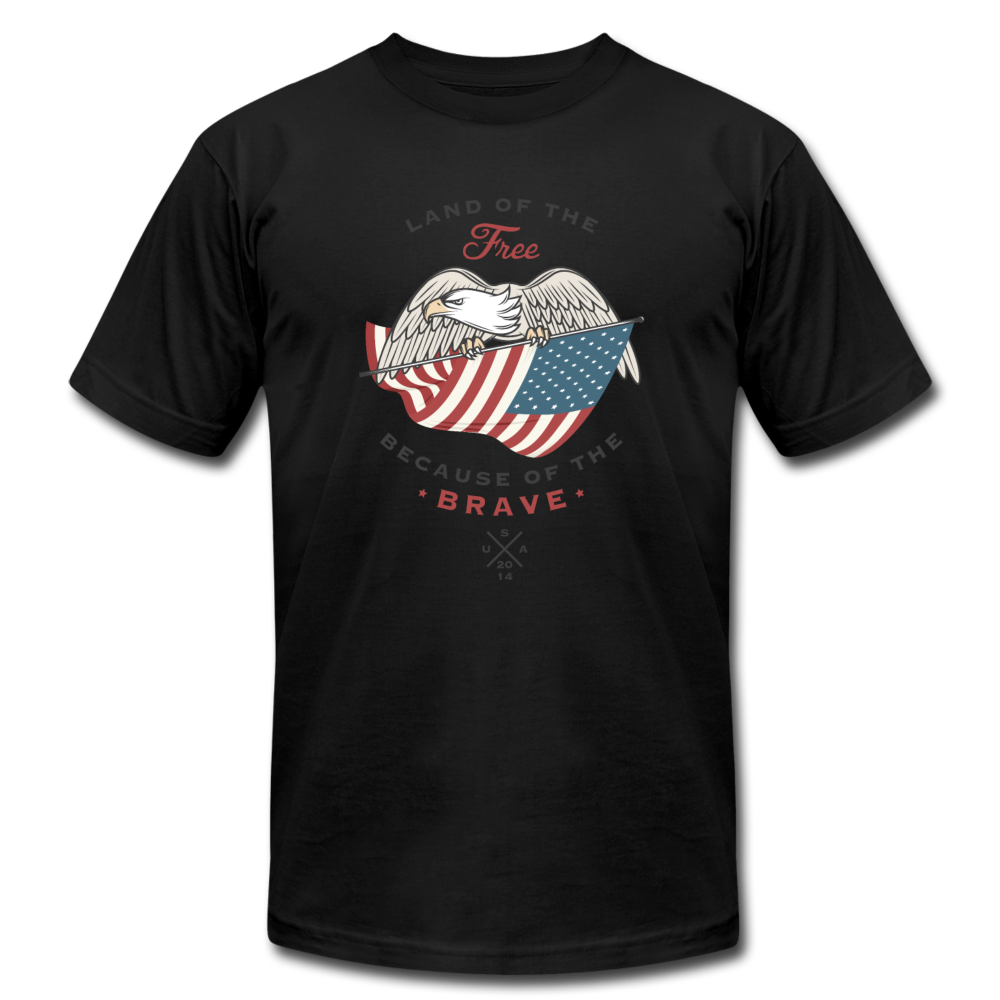 Land Of The Free Because Of The Brave - black