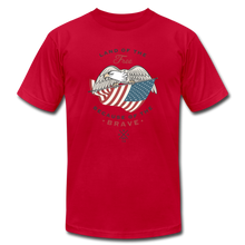 Land Of The Free Because Of The Brave - red
