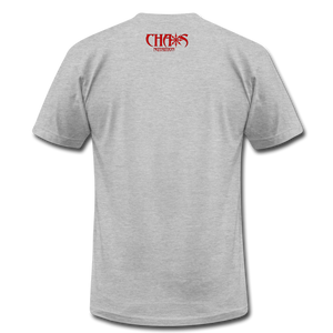 NO EASY WAY OUT- T-Shirt with RED LETTERING - heather gray
