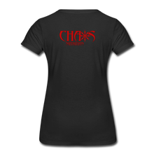 SHE CAME TO CAUSE CHAOS - PREMIUM WOMEN'S S/S TEE - BLACK - black
