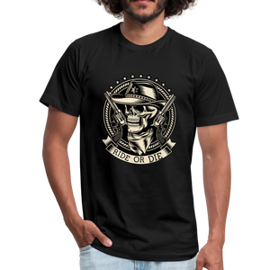 RIDE OR DIE- GUNS BLAZIN' BLACK TEE - black