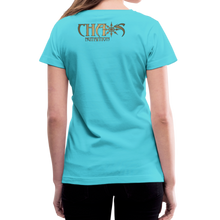 RIDE OR DIE- GUNS BLAZIN' BLACK V- NECK TEE - aqua