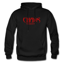OG CHAOS + RIDE OR DIE, BLACK HOODIE WITH RED LETTERING - black