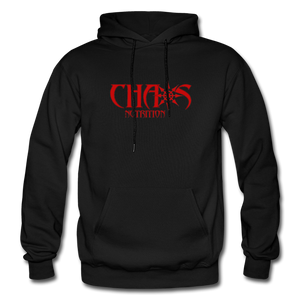 OG CHAOS + RIDE OR DIE, BLACK HOODIE WITH RED LETTERING - black