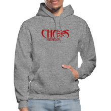 OG CHAOS + RIDE OR DIE, BLACK HOODIE WITH RED LETTERING - graphite heather