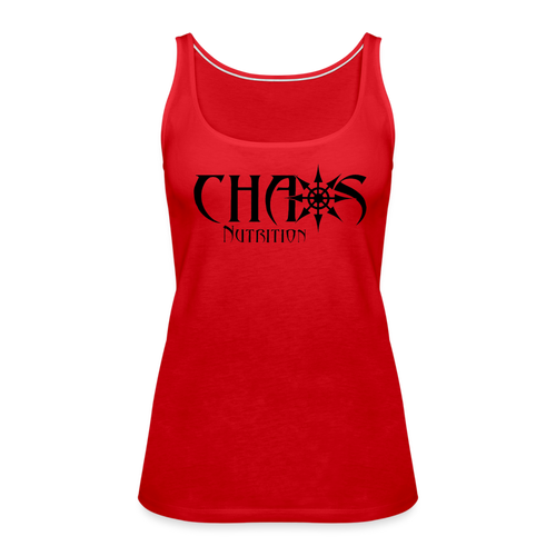 Chaos Nutrition OG Black Logo Women’s Premium Tank Top - red