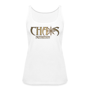 Chaos Nutrition OG Gold Logo Women’s Premium Tank Top - white