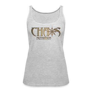 Chaos Nutrition OG Gold Logo Women’s Premium Tank Top - heather gray