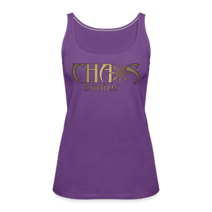 Chaos Nutrition OG Gold Logo Women’s Premium Tank Top - purple