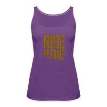 Ride Or Die Gold Logo Women’s Premium Tank Top - purple