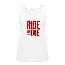 Ride Or Die Red Logo Women’s Premium Tank Top - white