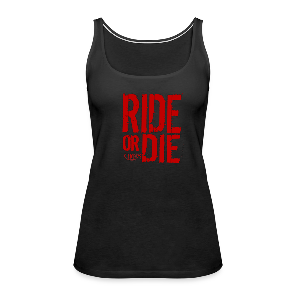 Ride Or Die Red Logo Women’s Premium Tank Top - black