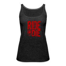 Ride Or Die Red Logo Women’s Premium Tank Top - charcoal grey