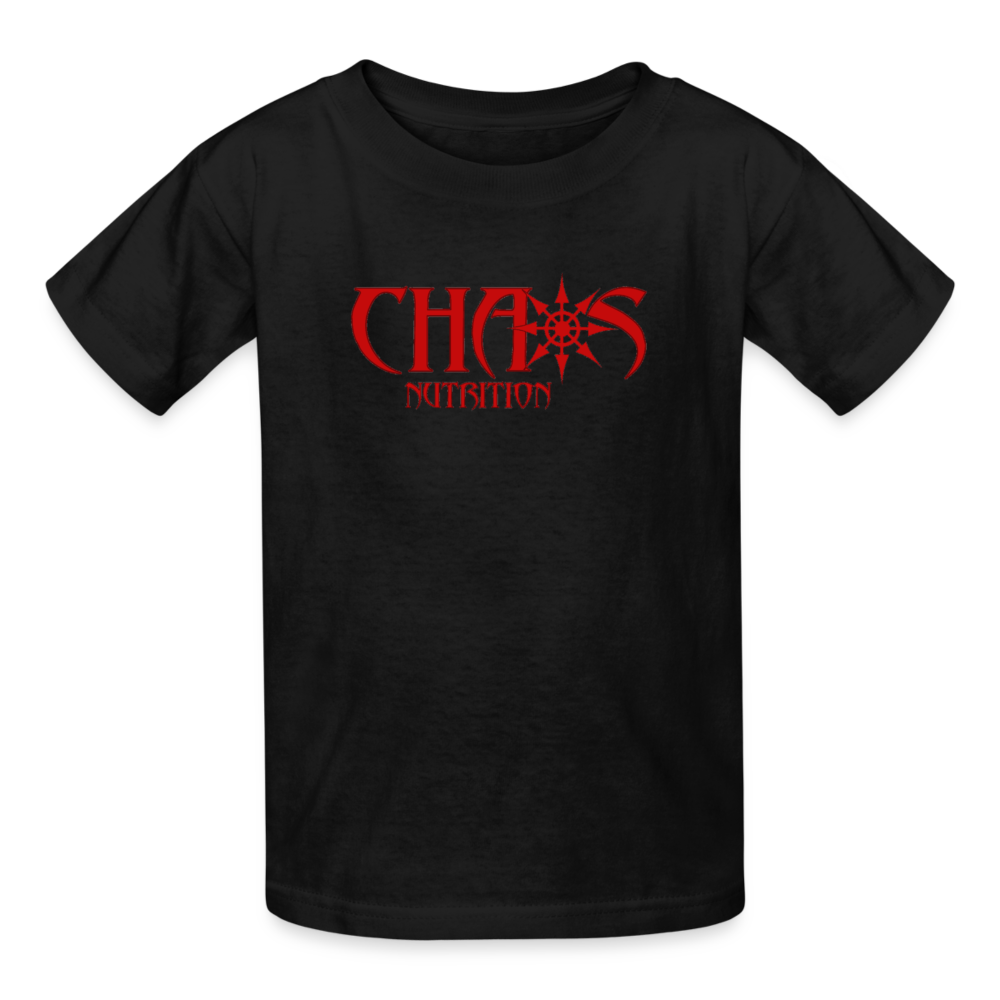 OG Chaos Nutrition Youth Tagless T-Shirt Red Logo - black