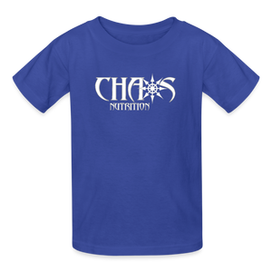 OG Chaos Nutrition Youth Tagless T-Shirt White Logo - royal blue