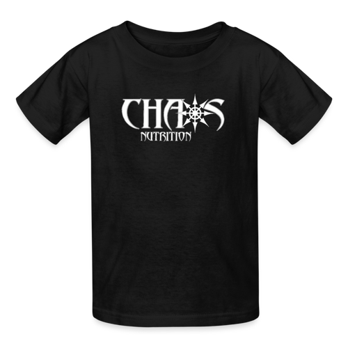 OG Chaos Nutrition Youth Tagless T-Shirt White Logo - black