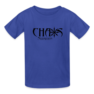 OG Chaos Nutrition Youth Tagless T-Shirt Black Logo - royal blue