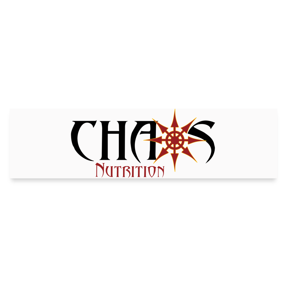 Chaos Nutrition Bumper Sticker - white matte