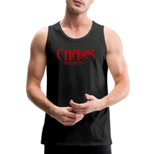 CHAOS NUTRITION, Black Tank Top with Red Lettering - black
