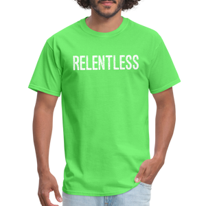 RELENTLESS T-SHIRT with WHITE LETTERING - kiwi