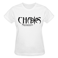 OG Chaos Nutrition Logo Women's T-Shirt with Black Lettering - white