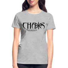 OG Chaos Nutrition Logo Women's T-Shirt with Black Lettering - heather gray
