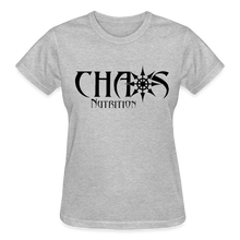 OG Chaos Nutrition Logo Women's T-Shirt with Black Lettering - heather gray